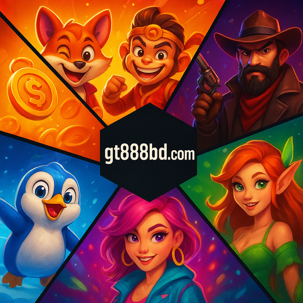 gt88bd প্ল্যাটফর্মে বিভিন্ন গেম বিভাগগুলোর প্রদর্শিত চিত্রসমূহ